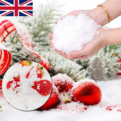 500/100G White Fake Artificial Snow Snowflakes Christmas Party Decoration Xmas • £6.56