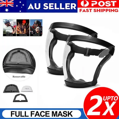 AU Anti-fog Full Face Shield Super Protective Head Cover Transparent Safety Mask • $5.89