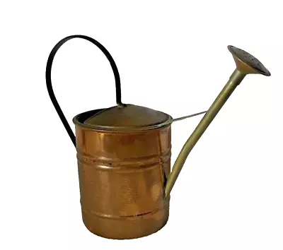 Vintage~ Copper Metal Watering Can ~With Handle And Watering Spout • $23.50