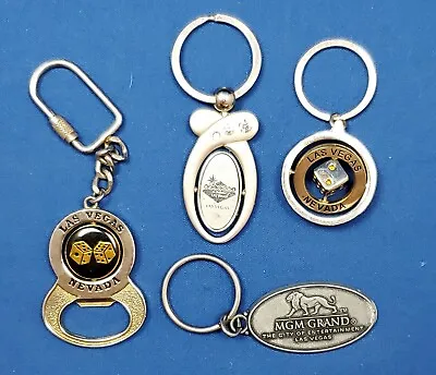 Lot Of Four Vintage Las Vegas Key Chains MGM Grand Dice Welcome To Las Vegas • $14.99