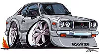 RX-3 Silver Cartoon T-shirt Wankel Mazda Rx3 Sp Rotary Available In Sizes S-3XL • $20.42