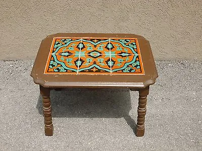  Gorgeous Geometric 1920's California Monterey Tile Top Table  • $395