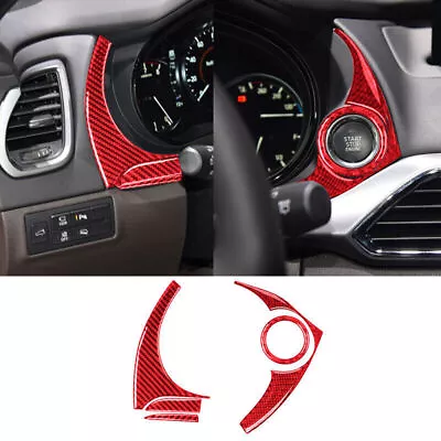 5Pcs Red Carbon Fiber Dashboard Speedometer Cover Trim For Mazda CX-9 2016-2022 • $22.66