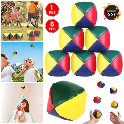 1/6/12X Juggling Balls Kids Toy Set Ball Bag For Magic Circus Clown Performance • $10.20