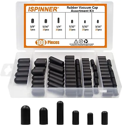 Carburetor & Vacuum Rubber Cap Plug Assortment Kit Intake Vacuum Lines(100 Pcs) • $11.79