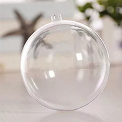 Transparent Open Plastic Christmas Decor Ball Bauble Ornament Gift Present B_ji • $2.71