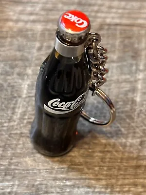 Keychain MINI  1994 COCA COLA Coca-Cola RIbbon Miniature Contour Bottle 6.5 Oz. • $22