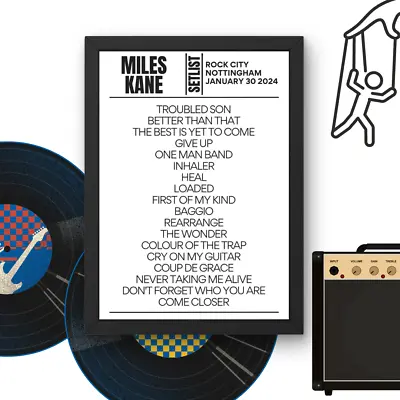 Miles Kane Rock City Nottingham January 30 2024 Setlist • £18.99