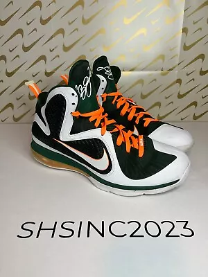 Size 12 - Nike LeBron 9 Miami Hurricanes King James Limited PE 2011 - 469764-102 • $124.99