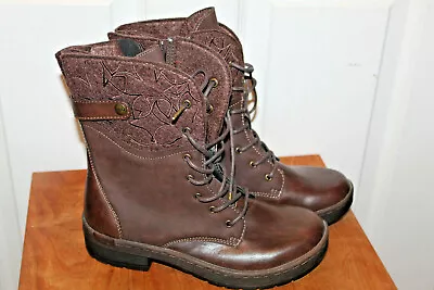 Jbu Hemlock Encore Vegan Leather Above The Ankle Brown Boots Sz 6.5 M Nwob • $46.74