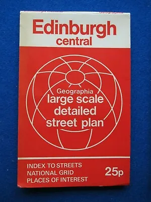 Geographia  Street Map & Street Index - Edinburgh ( Central )    C1976 • £4.99