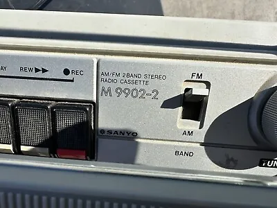 Vintage Sanyo M9902-2 Boombox Ghetto Blaster AM/FM/Cassette Player *NOT WORKING* • $54.95