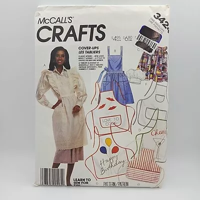 Vintage McCall’s’ Crafts 3424 Men Or Women Full Or Half Apron Pattern Uncut  • $6.99