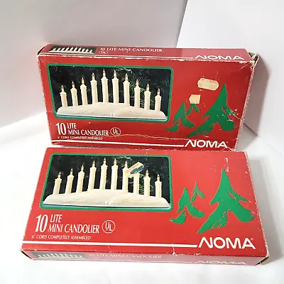 Noma 10 Light Mini Electric Candolier 2 Sets Vintage In Original Box Slimline • $26.49