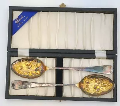 9  EPNS Sheffield England Serving Spoons With Case Raimond • $17.95