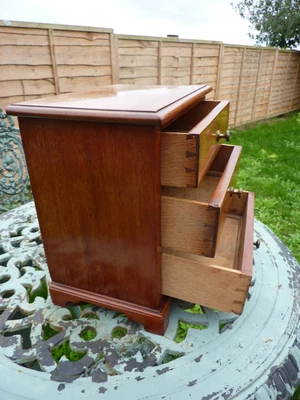 £150 • Buy Antique Apprentice Piece Tabletop Miniature 3  Drawer Collectors/ Specimen Chest