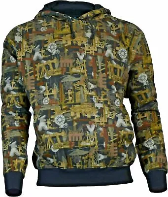 Men's Pullover Hoodie Jacket Oilfield Brown Camo Kangaroo Pockets Tri-Mountain • $17.99