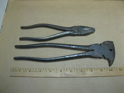 Vintage UTICA  Button Pliers Fence Tool Wire Cutter Linemans • $9.95