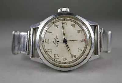 Vintage 1943 WWII Era Swiss Tissot 17 Jewels Aquasport Stainless Men's Watch • $71