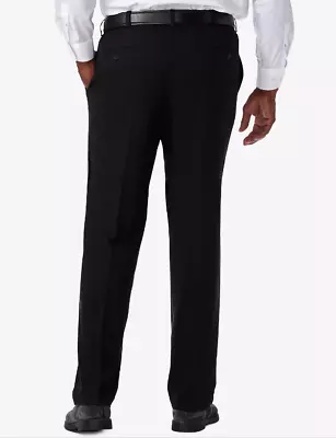 Haggar Men's Cool 18 Pro Classic-Fit Dress Pants Black 54x34 • $13.12