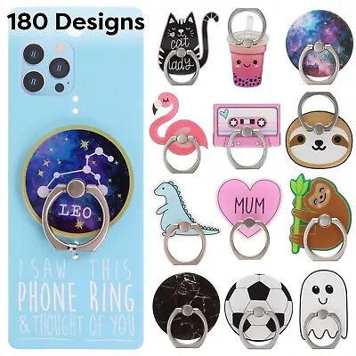 Phone Ring Holder Finger 360 Mount Stand Grip Case Kids Mobile Initial Star Sign • £3.99