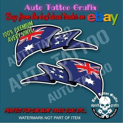 Australian Australia National Flag Decal Sticker Hardhat Vehicle Helmet Stickers • $6.50