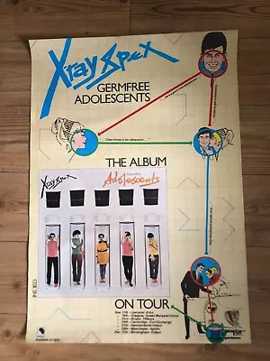 Amazing Rare Vintage Xray Spex  Germfree Adolescents  Large Promo Glossy Poster • £165