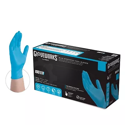 Gloveworks Vinyl Disposable Gloves Medium Size 100 Pcs Box Latex Free Multi Use • $11.16