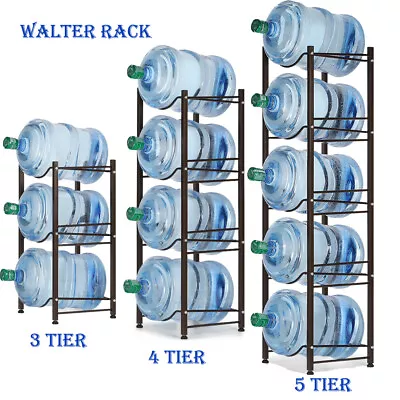 5 Gallon Water Bottle Holder 3/4/5 Tier Water Cooler Jug Storage Rack Heavy • $34.99