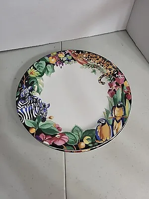 2 VITROMASTER 1993 RAINFOREST 10 3/4  SUE ZIPKIN DINNER PLATES.. Used #4 • $8.11