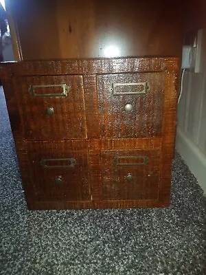 Vintage Wooden Chest Spice Collector's Drawers • £20