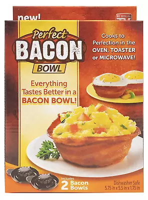 As Seen On TV Perfect Bacon Bowl 2 Bowls Included Dishwasher Safe New In Box • $7.95