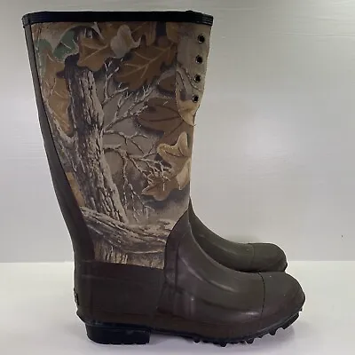 Cabela's Boots Men's 10 Tall Camo Rubber Hunting Work Boots Lace Up Top Read • $39.95