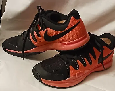 Nike Federer Zoom Vapor 9.5 Tour Tennis Shoes  Hot Lava Red Black Sz 12 Kicks. • $157.25