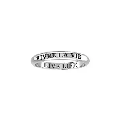 Vivre La Vie Live Life .925 Sterling Silver Ring By Peter Stone Jewelry • $31.97