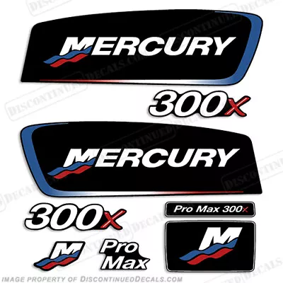 Fits Mercury 300x ProMax Decals - Red/White/Blue • $109.95