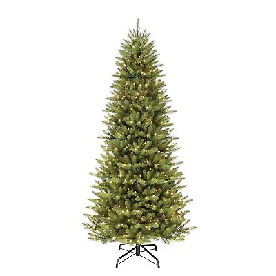 Puleo International 9 Foot Pre-Lit Slim Fraser Fir Artificial Christmas Tree ... • $373.78