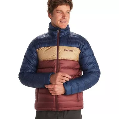 Marmot Mens Ares Puffer Jacket XL Arctic Navy Shetland • $87.50