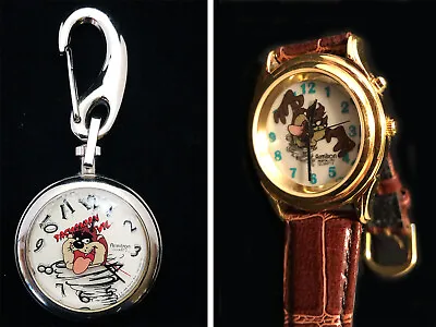 Vintage Taz Tasmanian Devil Pocket & Waist Watch Armitron Warner Bros Collection • $29