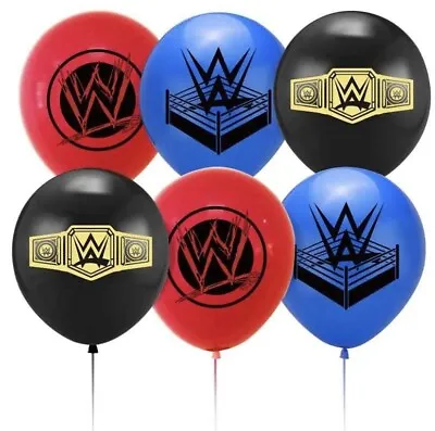 £4.99 • Buy WWE Wrestling Latex Balloons X12 For Birthday Party Decorations Boys Girls Kids