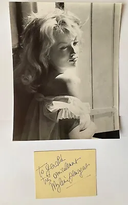 MYLENE DEMONGEOT Genuine Handsigned Signature On Album Page + Photograph 10 X 8 • $25.25