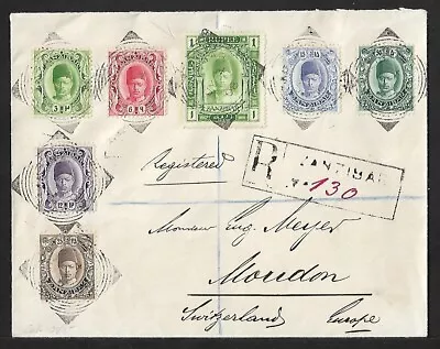 Zanzibar To Switzerland Multiple Franking On Registered Cover 1908 • $34