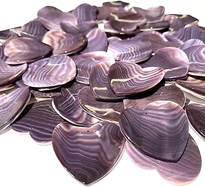 ABCGEMS (2 PCS - Dark Violet/Purple) Native-American Wampum Quahog Shell Beads ( • $31.68