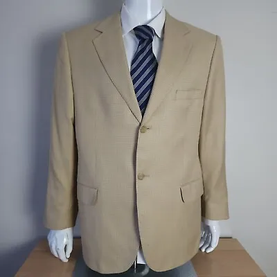 GIOVANNI By Domenico Vacca 42R  Brown And Cream 2 Button Hand Tailored Jacket • $36.34