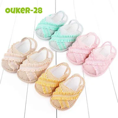 Infant Toddler Newborn Baby Girl Sandals Vacation Summer Holiday Lovely Shoes • £5.49
