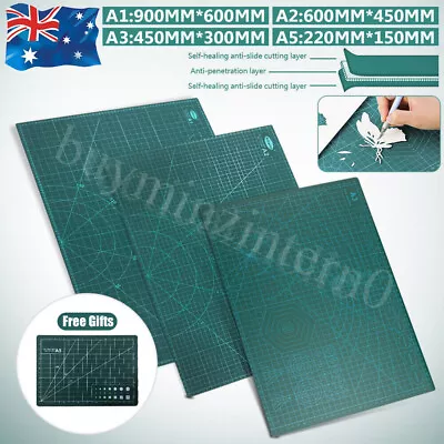 Cutting Mat Self Healing Craft Double Sided Grid 3ply Thick Board A1 A2 A3 A4+A5 • $9.99