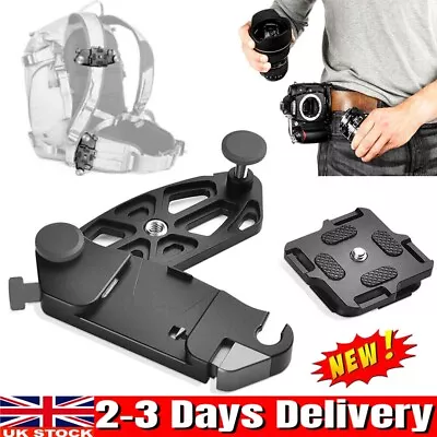 SLR Camera Clip Quick Release Waist Belt Holster Backpack Hanger Quick Strap New • £12.89