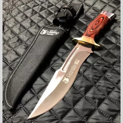 Outdoor Fixed Blade Knife Large Bowie Camping Hunting Survival Pocket Knife NEW • $54.99