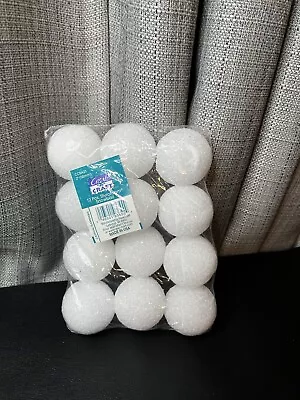 Styrofoam Foam Polystyrene Art Create Crafts White Balls Project  2  Pk Of 12 • $12.99