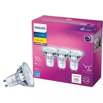 Philips 50W Equivalent Bright White MR16 GU10 Base LED Floodlight Light Bulb • $20.71